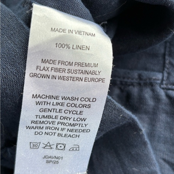 Quince European 100% Linen Patch Pocket Wide Leg Pant Size 10 - Picture 7 of 9